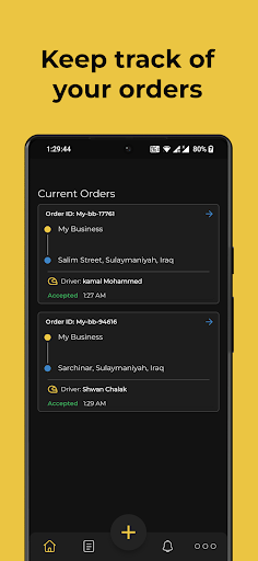 Android application To U Delivery screenshort