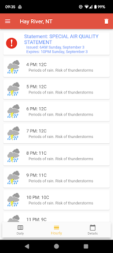 Canadian Weather Screen 2