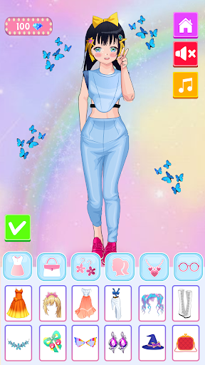 Android application Anime Girls Dress Up Challenge screenshort