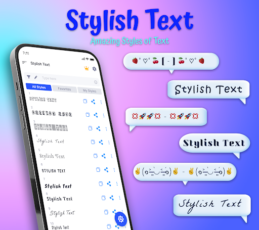 Android application Stylish Text: Cute Fonts Style screenshort