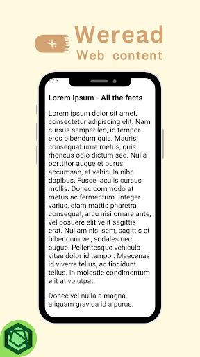 Android application Weread - Web content screenshort