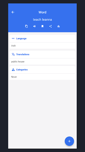 IRISH - ENGLISH Dictionary