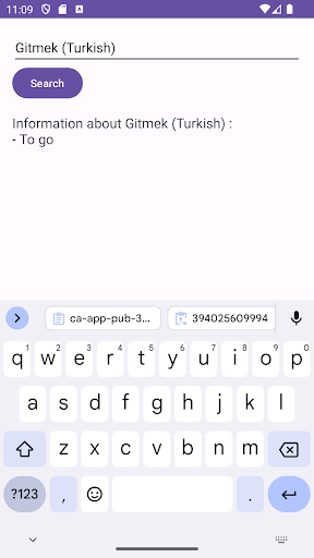 Turkish Dictionary Screen 3