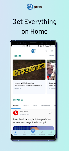 Android application Pasthi - News Hub screenshort