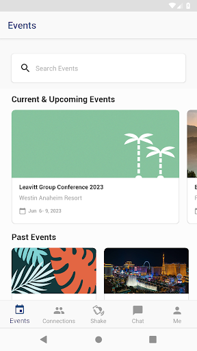 Leavitt Group Events Screen 2