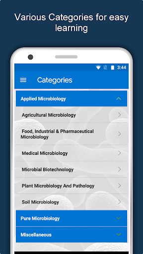 Screenshot of Microbiology Dictionary App