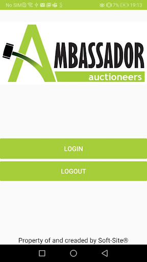 Android application Ambassador Auctioneers screenshort