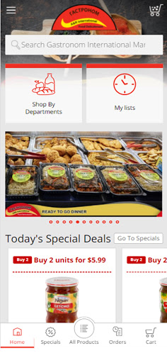 Screenshot of Gastronom Online