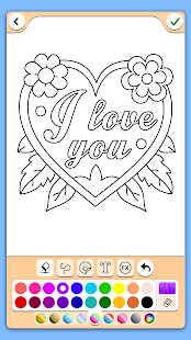 Valentines love coloring book 17.6.6 screenshots 1