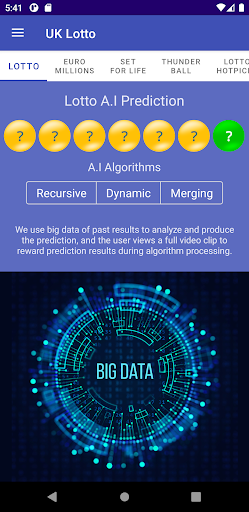 UK Lotto - AI Prediction Screen 2