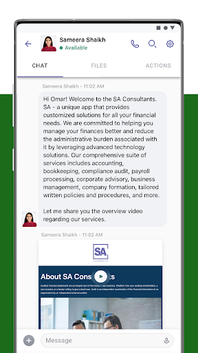 SA Consultants Screen 3