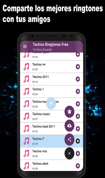Captura de Pantalla 2 Tonos de llamada techno android