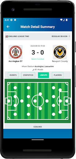 Android application League Two Football LiveScore screenshort