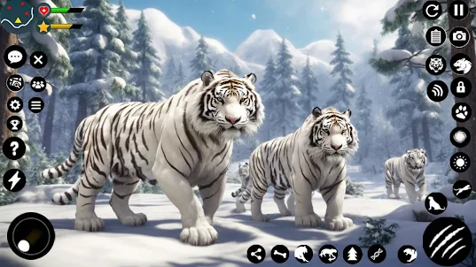 White Snow Tiger Family Sim 3D