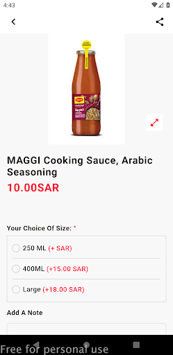 Different Sauces Screen 2