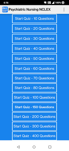 Psychiatric Nursing NCLEX Screen 2