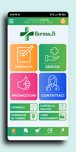 Android application Farmacie Comunali Livorno screenshort