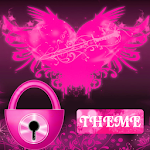 Theme Pink Hearts GO Locker Apk