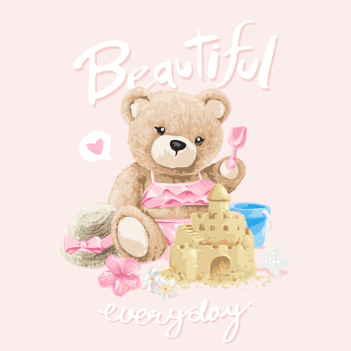 Summer Time Teddy Bear +HOME logo