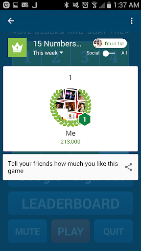 15 Numbers Puzzle Screen 3