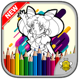Coloring Page Sailor Characters icon