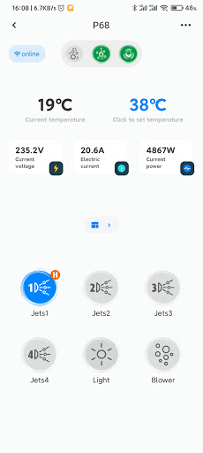 JOYONWAY-Spa Control Screen 3
