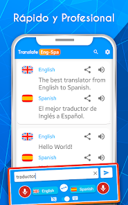 Captura de Pantalla 2 Español - Ingles. Traductor IA android