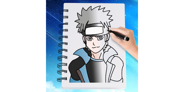 Aprendesenhar - Aprenda a desenhar Naruto uzumaki passo a