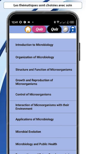 Microbiology course Screen 2