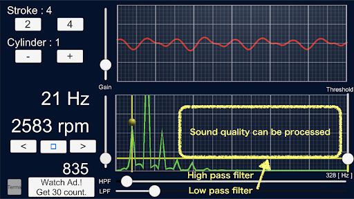 Engine Sound AnalyzerRPM Calc