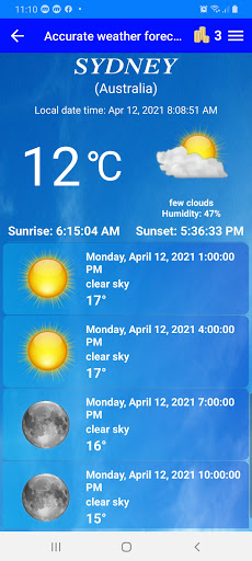 Accurate weather forecast Screen 3