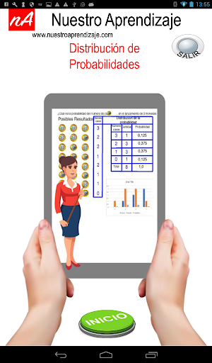Android application Distribución de probabilidades screenshort