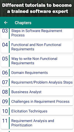 Android application Software Requirement Engr. SRE screenshort
