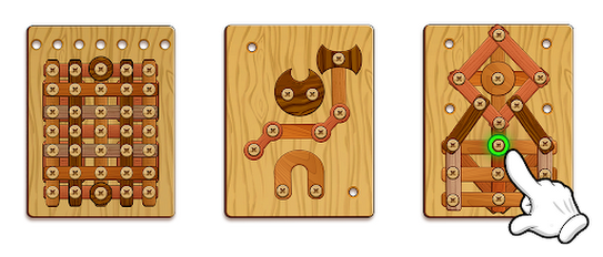 Wood Nuts & Bolts Puzzle