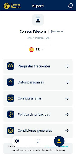 Android application Correos Telecom screenshort