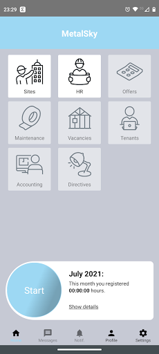 Android application Metalsky screenshort