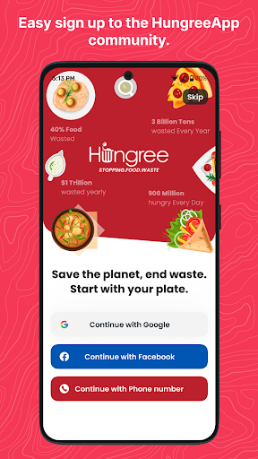 Android application The HungreeApp screenshort
