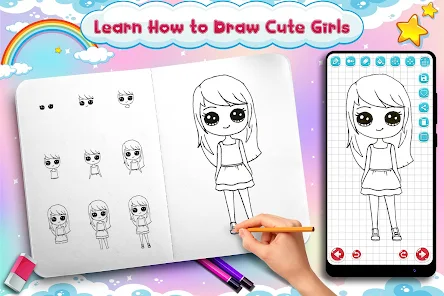 Cute girl drawing