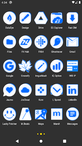 Inverted White Blue Icon Pack Screen 3