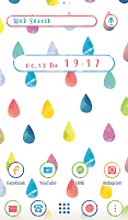screenshot of Colorful Raindrops Theme
