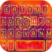 Red Mandala Keyboard Theme