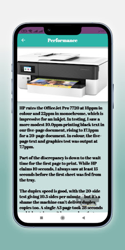 Android application HP OfficeJet Pro 7720 Guide screenshort