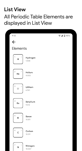 Screenshot of Periodic Table Elements 2025