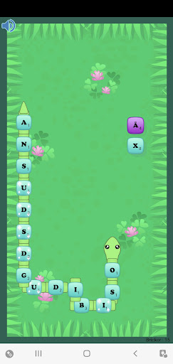 Android application AlfaSnake snake word building screenshort