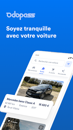 Android application Prix, historique, km, essence screenshort