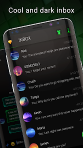 Screenshot 1 modo escuro tema sms android