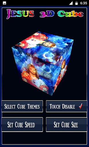 Jesus 3D Cube HD Live wallpape Screen 3