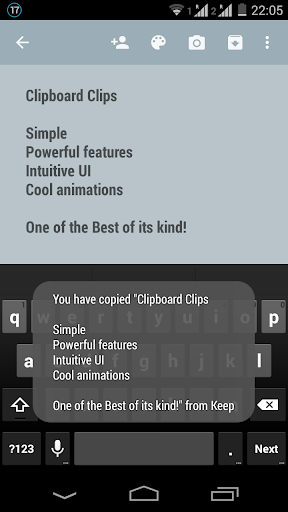 Clipboard Clips Screen 3