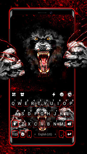 Android application Fierce Wolf Claws Keyboard The screenshort