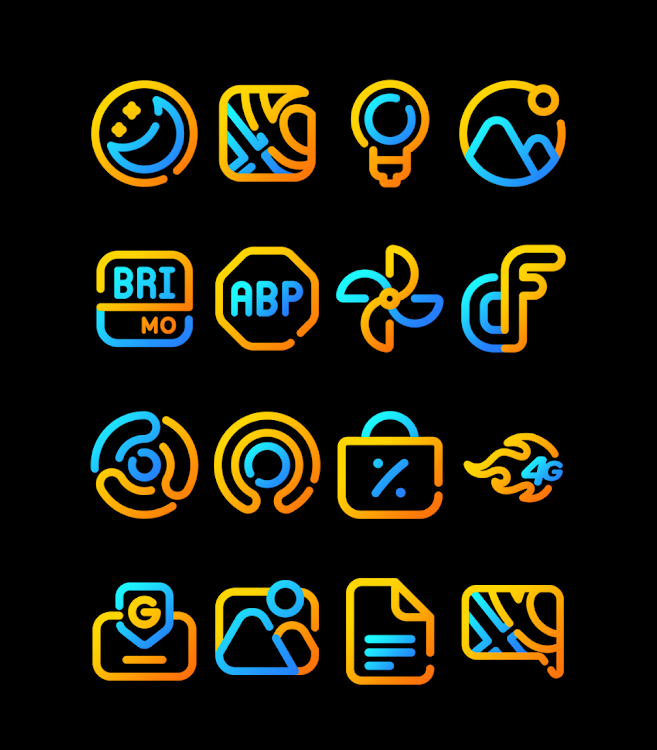 Nuclear - Lines Icon Pack - 58 - (Android)